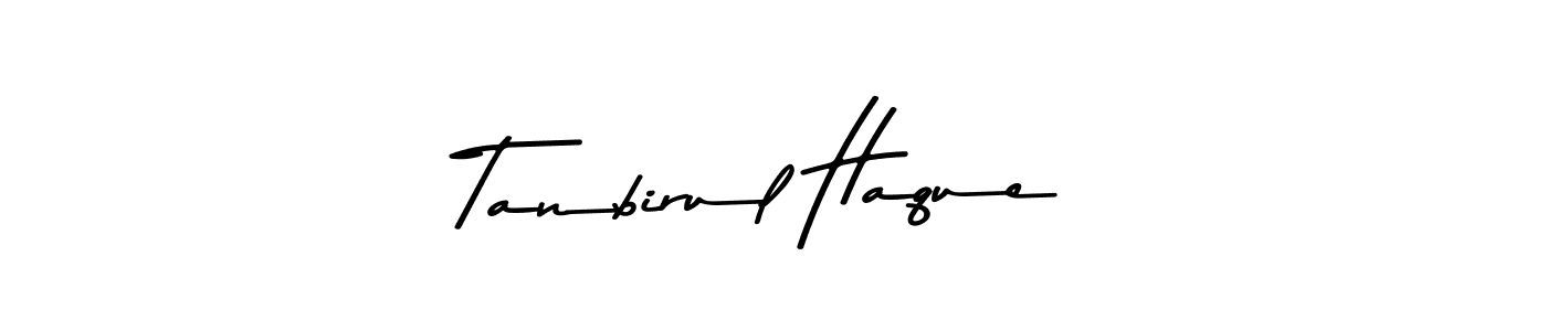 How to make Tanbirul Haque name signature. Use Asem Kandis PERSONAL USE style for creating short signs online. This is the latest handwritten sign. Tanbirul Haque signature style 9 images and pictures png