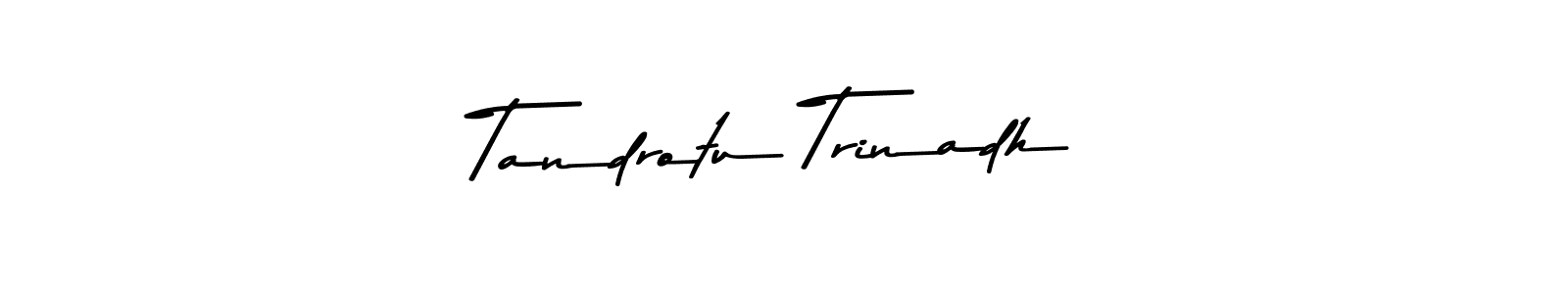 The best way (Asem Kandis PERSONAL USE) to make a short signature is to pick only two or three words in your name. The name Tandrotu Trinadh include a total of six letters. For converting this name. Tandrotu Trinadh signature style 9 images and pictures png