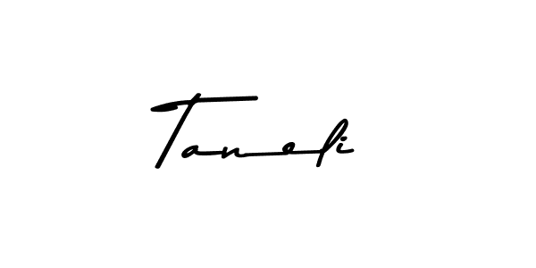 Make a beautiful signature design for name Taneli. With this signature (Asem Kandis PERSONAL USE) style, you can create a handwritten signature for free. Taneli signature style 9 images and pictures png