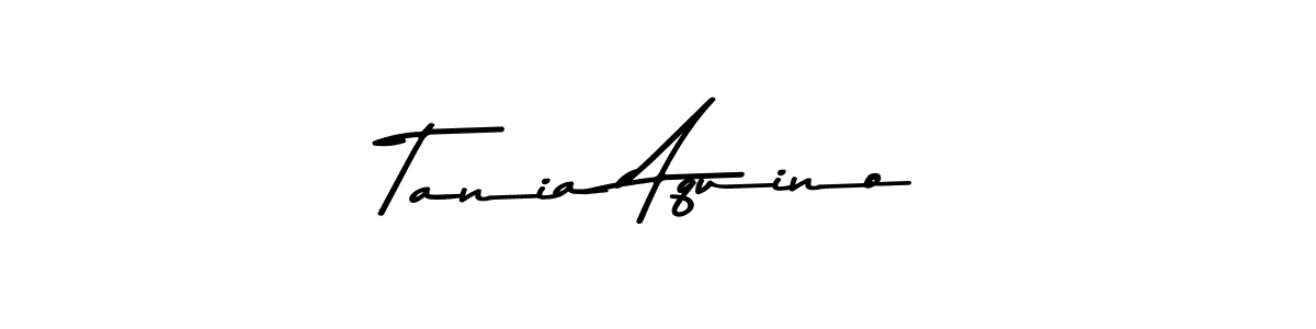 Make a beautiful signature design for name Tania Aquino. With this signature (Asem Kandis PERSONAL USE) style, you can create a handwritten signature for free. Tania Aquino signature style 9 images and pictures png
