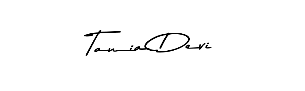 Make a beautiful signature design for name Tania Devi. With this signature (Asem Kandis PERSONAL USE) style, you can create a handwritten signature for free. Tania Devi signature style 9 images and pictures png