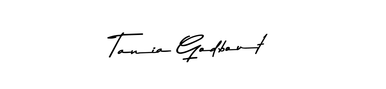 Create a beautiful signature design for name Tania Godbout. With this signature (Asem Kandis PERSONAL USE) fonts, you can make a handwritten signature for free. Tania Godbout signature style 9 images and pictures png