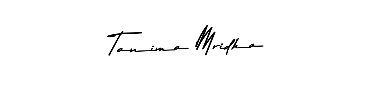 How to make Tanima Mridha name signature. Use Asem Kandis PERSONAL USE style for creating short signs online. This is the latest handwritten sign. Tanima Mridha signature style 9 images and pictures png