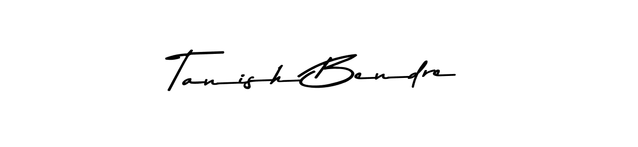 How to make Tanish Bendre name signature. Use Asem Kandis PERSONAL USE style for creating short signs online. This is the latest handwritten sign. Tanish Bendre signature style 9 images and pictures png