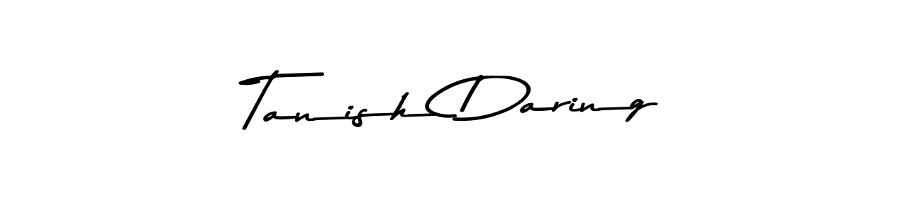 The best way (Asem Kandis PERSONAL USE) to make a short signature is to pick only two or three words in your name. The name Tanish Daring include a total of six letters. For converting this name. Tanish Daring signature style 9 images and pictures png