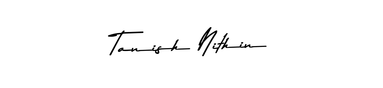 This is the best signature style for the Tanish Nithin name. Also you like these signature font (Asem Kandis PERSONAL USE). Mix name signature. Tanish Nithin signature style 9 images and pictures png