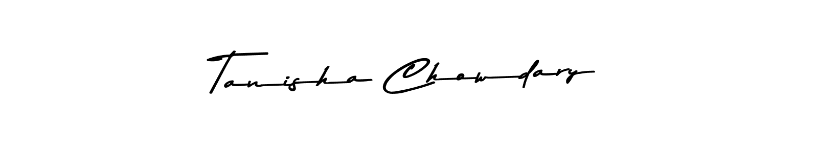 The best way (Asem Kandis PERSONAL USE) to make a short signature is to pick only two or three words in your name. The name Tanisha Chowdary include a total of six letters. For converting this name. Tanisha Chowdary signature style 9 images and pictures png