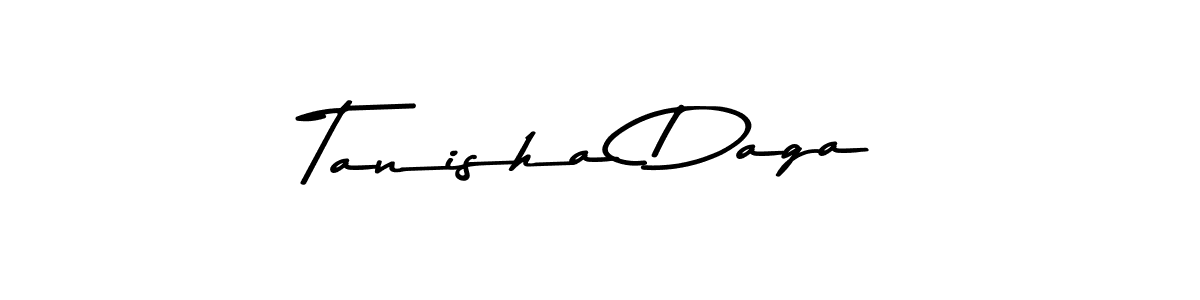 Use a signature maker to create a handwritten signature online. With this signature software, you can design (Asem Kandis PERSONAL USE) your own signature for name Tanisha Daga. Tanisha Daga signature style 9 images and pictures png