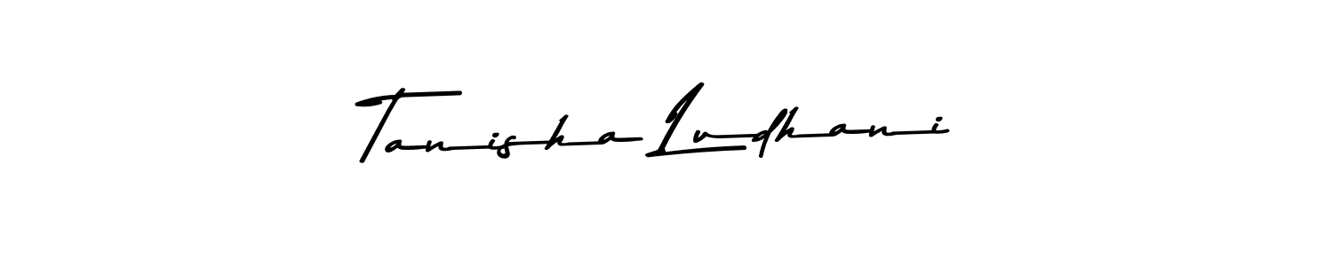 This is the best signature style for the Tanisha Ludhani name. Also you like these signature font (Asem Kandis PERSONAL USE). Mix name signature. Tanisha Ludhani signature style 9 images and pictures png