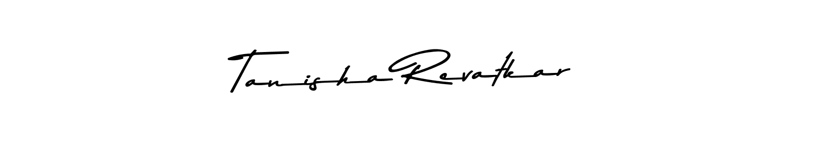 The best way (Asem Kandis PERSONAL USE) to make a short signature is to pick only two or three words in your name. The name Tanisha Revatkar include a total of six letters. For converting this name. Tanisha Revatkar signature style 9 images and pictures png