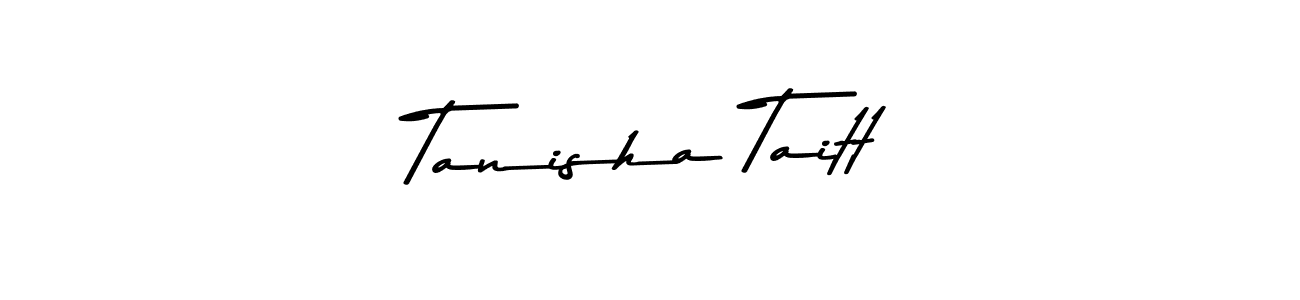Also You can easily find your signature by using the search form. We will create Tanisha Taitt name handwritten signature images for you free of cost using Asem Kandis PERSONAL USE sign style. Tanisha Taitt signature style 9 images and pictures png