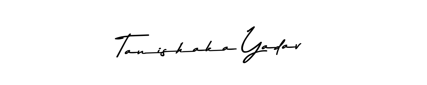 Create a beautiful signature design for name Tanishaka Yadav. With this signature (Asem Kandis PERSONAL USE) fonts, you can make a handwritten signature for free. Tanishaka Yadav signature style 9 images and pictures png