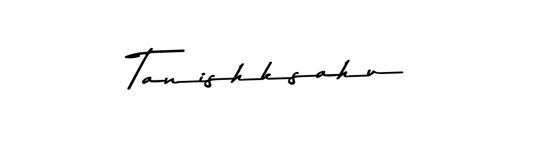 How to make Tanishksahu name signature. Use Asem Kandis PERSONAL USE style for creating short signs online. This is the latest handwritten sign. Tanishksahu signature style 9 images and pictures png