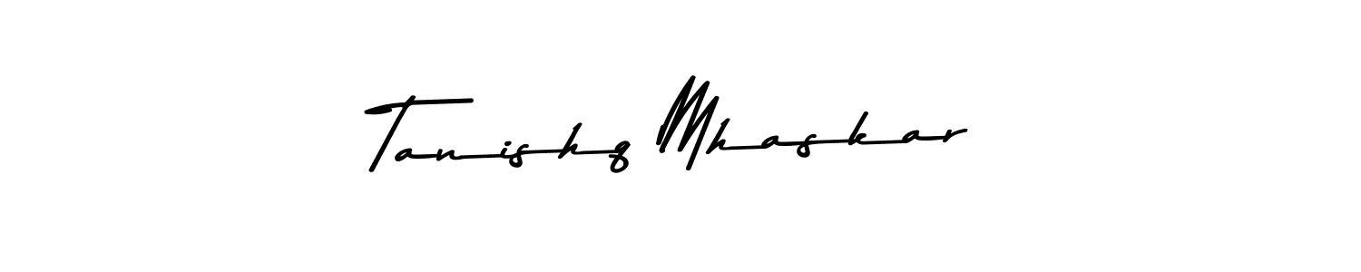 Make a beautiful signature design for name Tanishq Mhaskar. With this signature (Asem Kandis PERSONAL USE) style, you can create a handwritten signature for free. Tanishq Mhaskar signature style 9 images and pictures png