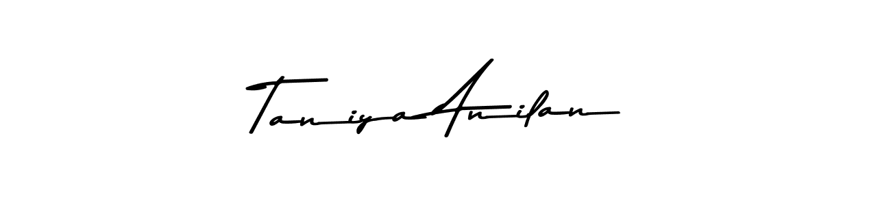 How to make Taniya Anilan name signature. Use Asem Kandis PERSONAL USE style for creating short signs online. This is the latest handwritten sign. Taniya Anilan signature style 9 images and pictures png