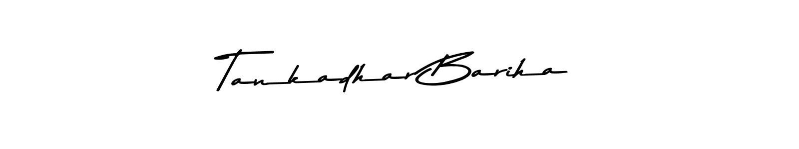 Design your own signature with our free online signature maker. With this signature software, you can create a handwritten (Asem Kandis PERSONAL USE) signature for name Tankadhar Bariha. Tankadhar Bariha signature style 9 images and pictures png