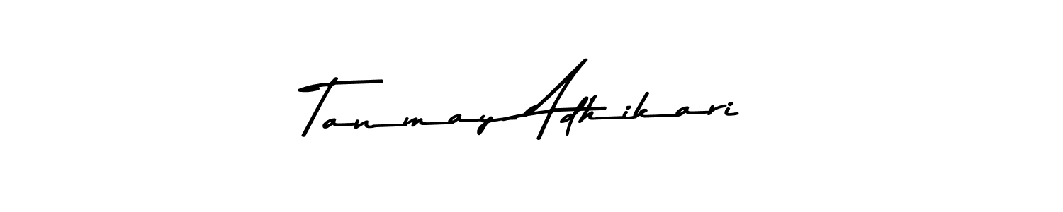 How to make Tanmay Adhikari name signature. Use Asem Kandis PERSONAL USE style for creating short signs online. This is the latest handwritten sign. Tanmay Adhikari signature style 9 images and pictures png