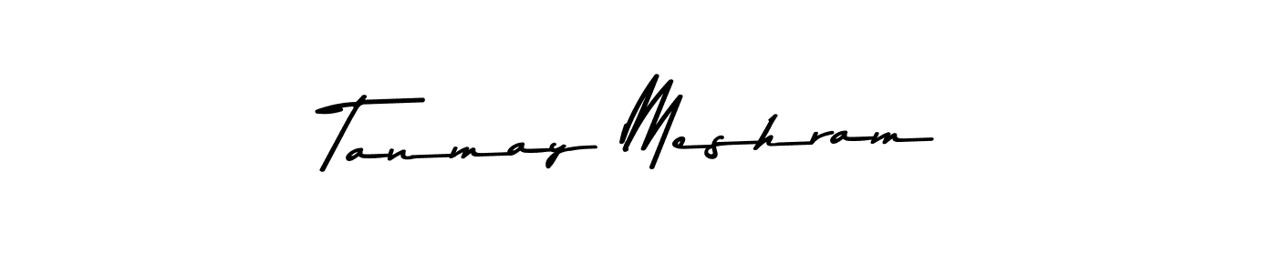Create a beautiful signature design for name Tanmay Meshram. With this signature (Asem Kandis PERSONAL USE) fonts, you can make a handwritten signature for free. Tanmay Meshram signature style 9 images and pictures png