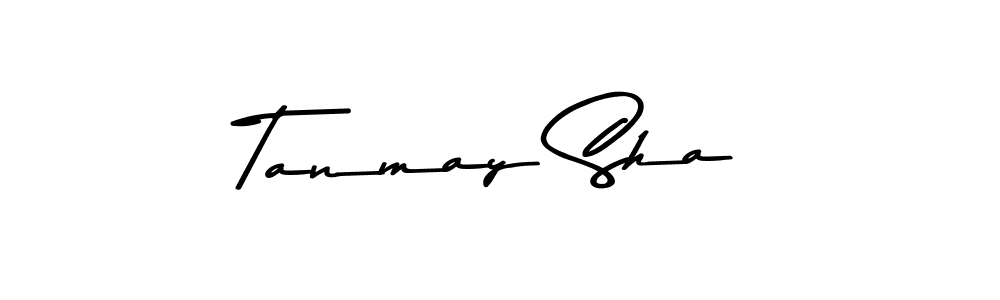 Create a beautiful signature design for name Tanmay Sha. With this signature (Asem Kandis PERSONAL USE) fonts, you can make a handwritten signature for free. Tanmay Sha signature style 9 images and pictures png