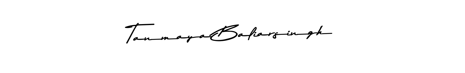 Create a beautiful signature design for name Tanmaya Baliarsingh. With this signature (Asem Kandis PERSONAL USE) fonts, you can make a handwritten signature for free. Tanmaya Baliarsingh signature style 9 images and pictures png
