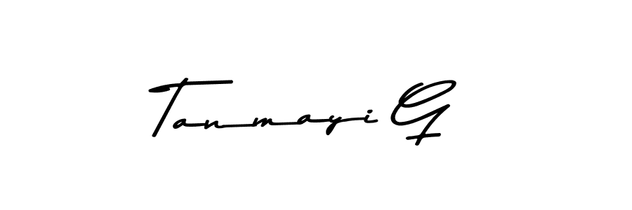 Make a beautiful signature design for name Tanmayi G. With this signature (Asem Kandis PERSONAL USE) style, you can create a handwritten signature for free. Tanmayi G signature style 9 images and pictures png