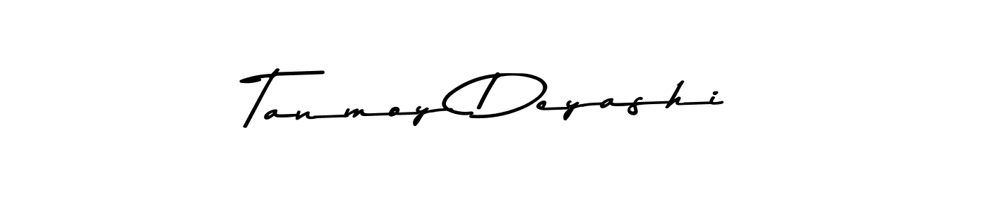 Make a beautiful signature design for name Tanmoy Deyashi. With this signature (Asem Kandis PERSONAL USE) style, you can create a handwritten signature for free. Tanmoy Deyashi signature style 9 images and pictures png