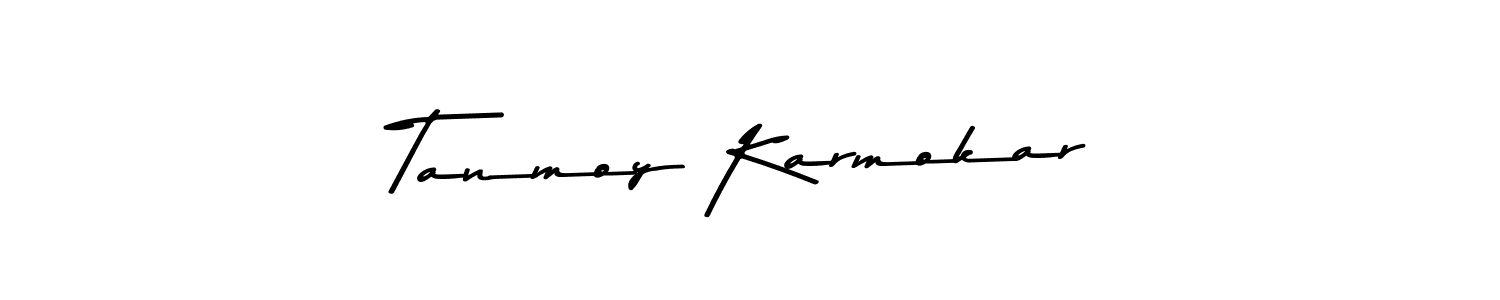 Make a beautiful signature design for name Tanmoy Karmokar. With this signature (Asem Kandis PERSONAL USE) style, you can create a handwritten signature for free. Tanmoy Karmokar signature style 9 images and pictures png