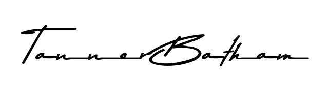 Master the art of signing with Tanner Batham written in fluent Asem Kandis PERSONAL USE script. A great template to practice and refine your handwriting. Tanner Batham signature style 9 images and pictures png