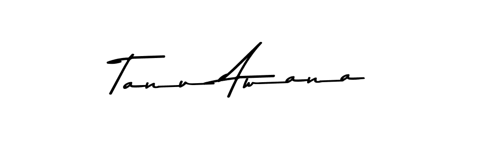 How to make Tanu Awana name signature. Use Asem Kandis PERSONAL USE style for creating short signs online. This is the latest handwritten sign. Tanu Awana signature style 9 images and pictures png