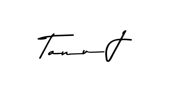 Make a beautiful signature design for name Tanu J. With this signature (Asem Kandis PERSONAL USE) style, you can create a handwritten signature for free. Tanu J signature style 9 images and pictures png