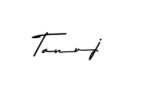 How to make Tanuj name signature. Use Asem Kandis PERSONAL USE style for creating short signs online. This is the latest handwritten sign. Tanuj signature style 9 images and pictures png