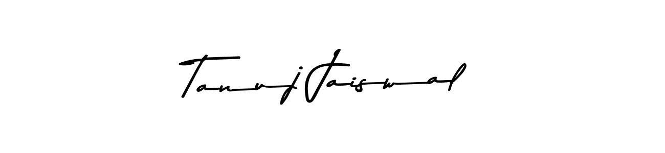 How to make Tanuj Jaiswal name signature. Use Asem Kandis PERSONAL USE style for creating short signs online. This is the latest handwritten sign. Tanuj Jaiswal signature style 9 images and pictures png