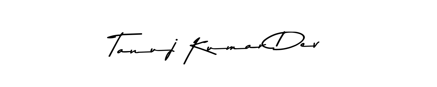 Make a beautiful signature design for name Tanuj Kumar Dev. With this signature (Asem Kandis PERSONAL USE) style, you can create a handwritten signature for free. Tanuj Kumar Dev signature style 9 images and pictures png