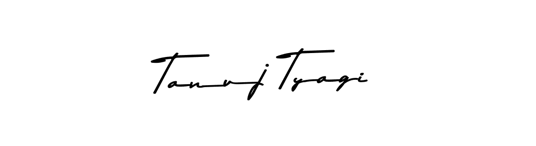 Create a beautiful signature design for name Tanuj Tyagi. With this signature (Asem Kandis PERSONAL USE) fonts, you can make a handwritten signature for free. Tanuj Tyagi signature style 9 images and pictures png