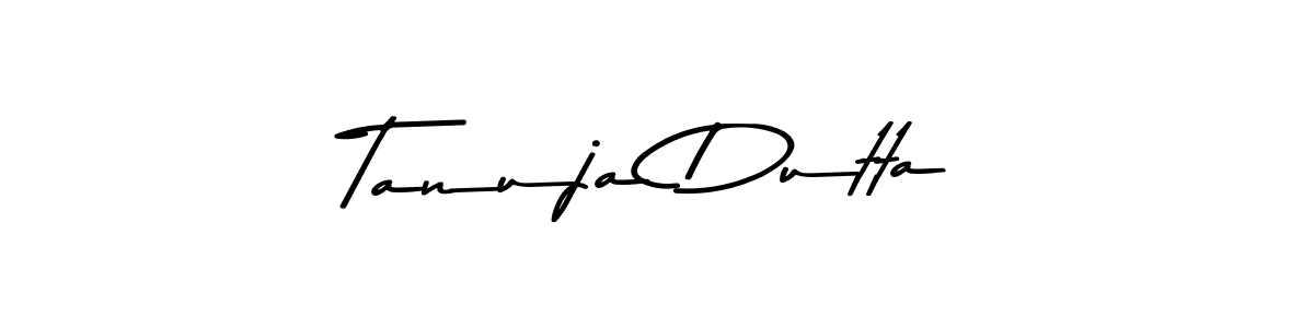 Also You can easily find your signature by using the search form. We will create Tanuja Dutta name handwritten signature images for you free of cost using Asem Kandis PERSONAL USE sign style. Tanuja Dutta signature style 9 images and pictures png