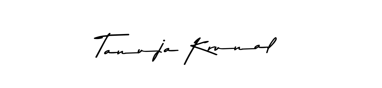 Once you've used our free online signature maker to create your best signature Asem Kandis PERSONAL USE style, it's time to enjoy all of the benefits that Tanuja Krunal name signing documents. Tanuja Krunal signature style 9 images and pictures png