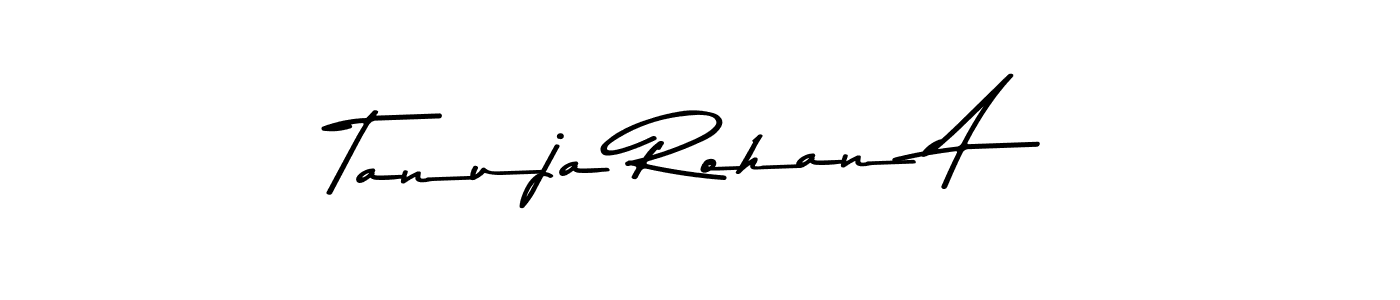 Create a beautiful signature design for name Tanuja Rohan A. With this signature (Asem Kandis PERSONAL USE) fonts, you can make a handwritten signature for free. Tanuja Rohan A signature style 9 images and pictures png