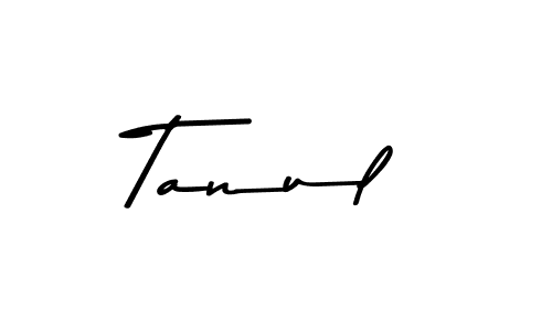 How to make Tanul name signature. Use Asem Kandis PERSONAL USE style for creating short signs online. This is the latest handwritten sign. Tanul signature style 9 images and pictures png