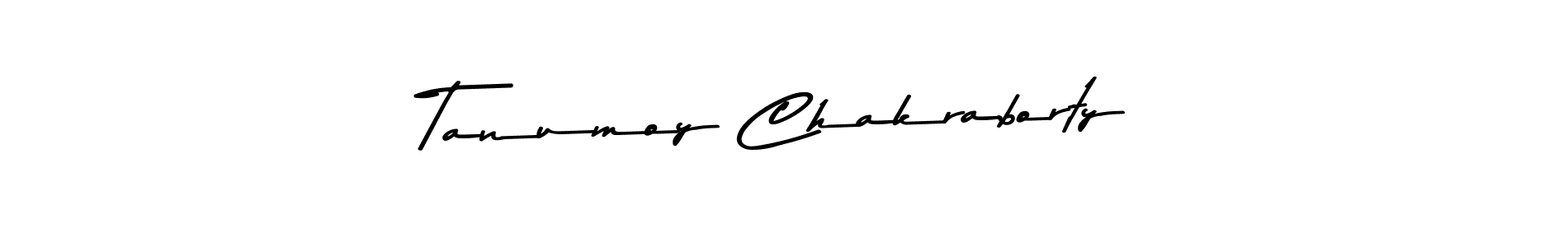 How to make Tanumoy Chakraborty name signature. Use Asem Kandis PERSONAL USE style for creating short signs online. This is the latest handwritten sign. Tanumoy Chakraborty signature style 9 images and pictures png