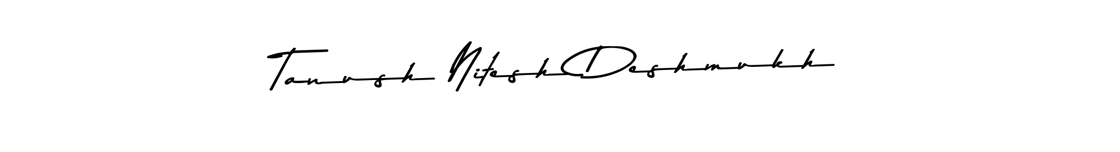 Make a beautiful signature design for name Tanush Nitesh Deshmukh. Use this online signature maker to create a handwritten signature for free. Tanush Nitesh Deshmukh signature style 9 images and pictures png