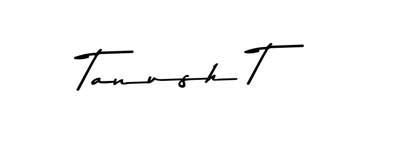 How to make Tanush T signature? Asem Kandis PERSONAL USE is a professional autograph style. Create handwritten signature for Tanush T name. Tanush T signature style 9 images and pictures png