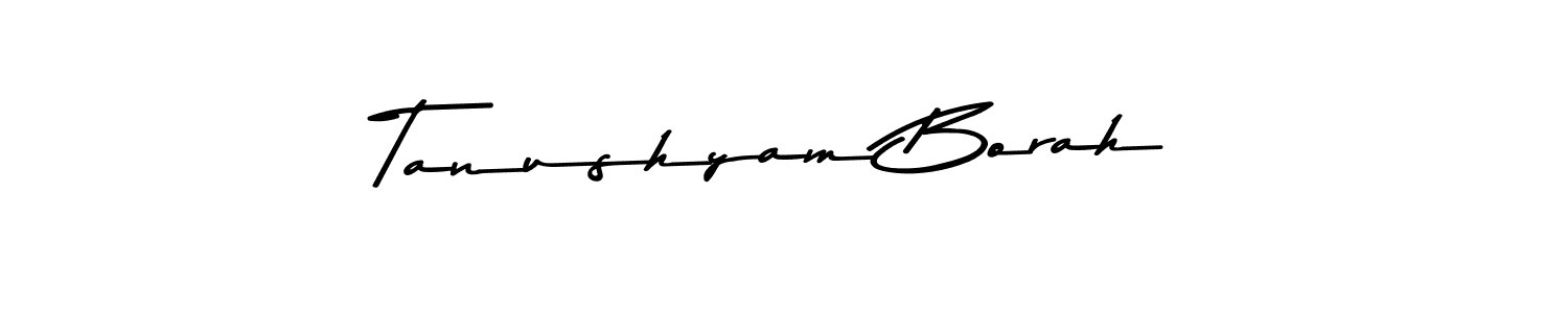 The best way (Asem Kandis PERSONAL USE) to make a short signature is to pick only two or three words in your name. The name Tanushyam Borah include a total of six letters. For converting this name. Tanushyam Borah signature style 9 images and pictures png