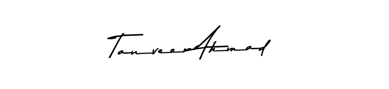 Create a beautiful signature design for name Tanveer Ahmad. With this signature (Asem Kandis PERSONAL USE) fonts, you can make a handwritten signature for free. Tanveer Ahmad signature style 9 images and pictures png