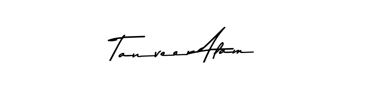 Create a beautiful signature design for name Tanveer Alam. With this signature (Asem Kandis PERSONAL USE) fonts, you can make a handwritten signature for free. Tanveer Alam signature style 9 images and pictures png