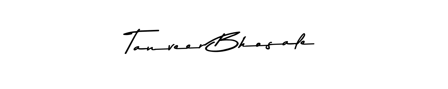 Create a beautiful signature design for name Tanveer Bhosale. With this signature (Asem Kandis PERSONAL USE) fonts, you can make a handwritten signature for free. Tanveer Bhosale signature style 9 images and pictures png