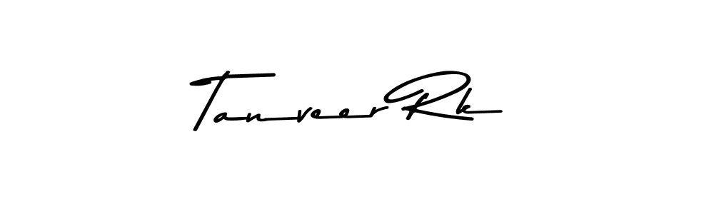 How to make Tanveer Rk name signature. Use Asem Kandis PERSONAL USE style for creating short signs online. This is the latest handwritten sign. Tanveer Rk signature style 9 images and pictures png