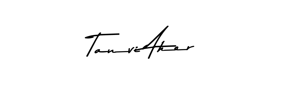 Create a beautiful signature design for name Tanvi Aher. With this signature (Asem Kandis PERSONAL USE) fonts, you can make a handwritten signature for free. Tanvi Aher signature style 9 images and pictures png