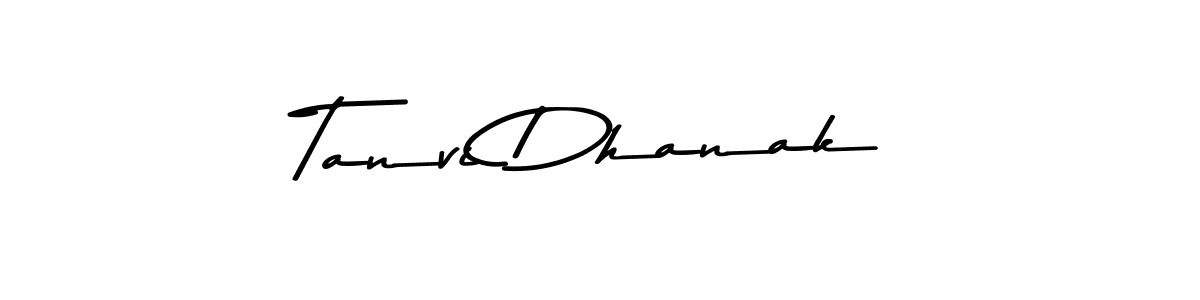 Make a beautiful signature design for name Tanvi Dhanak. With this signature (Asem Kandis PERSONAL USE) style, you can create a handwritten signature for free. Tanvi Dhanak signature style 9 images and pictures png