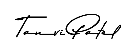 The Asem Kandis PERSONAL USE font gives name Tanvi Patel a signature that looks effortless yet distinguished. Download high-res PNG instantly. Tanvi Patel signature style 9 images and pictures png