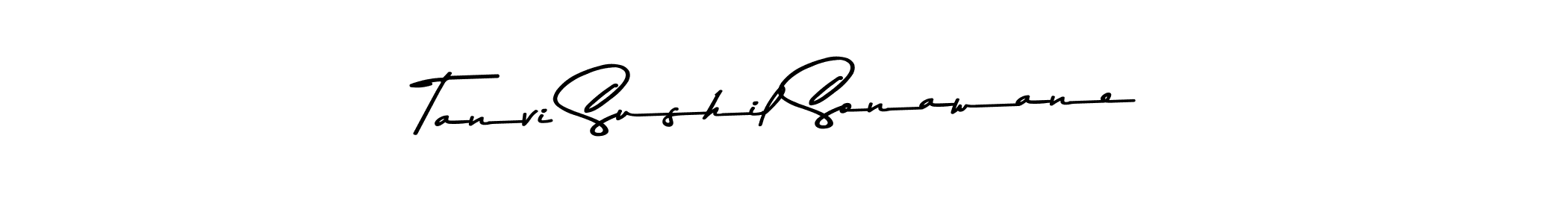 Create a beautiful signature design for name Tanvi Sushil Sonawane. With this signature (Asem Kandis PERSONAL USE) fonts, you can make a handwritten signature for free. Tanvi Sushil Sonawane signature style 9 images and pictures png